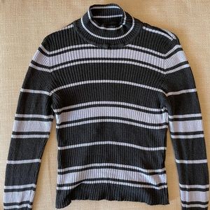 Y2K Cropped Mock Neck Top